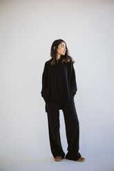 Knit set in black